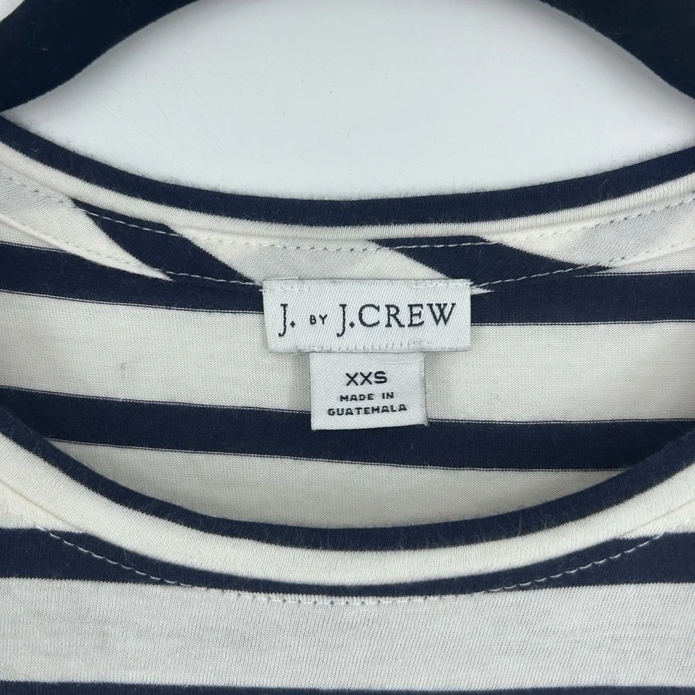 J.Crew - J by J.Crew Striped Tie Back Top XXS Blue White Shirt
